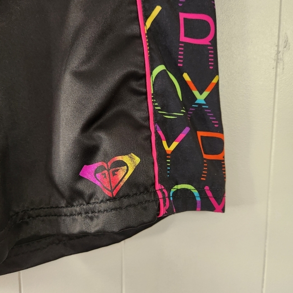 Roxy Swim Black Board Shorts Lace-Up Surf Long Bermuda Short Trunks Beach 3 - Picture 4 of 11